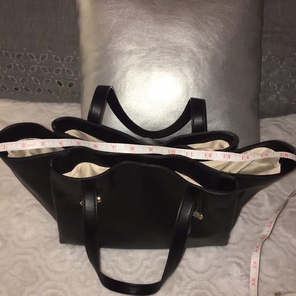 INC “HAILI TOTE”, BLACK FAUX LEATHER - Picture 13 of 15